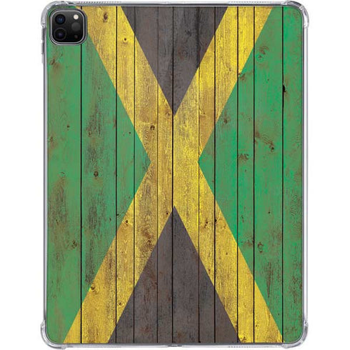Jamaican Flag Dark Wood iPad Pro 11in (2024) Clear Case